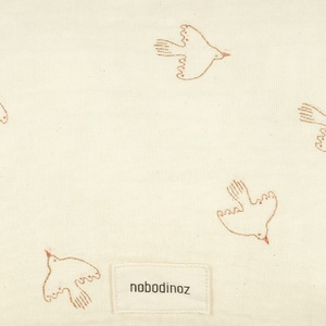 Cojín rectangular 35x23cm WABI-SABI Nobodinoz brown hoshi birds