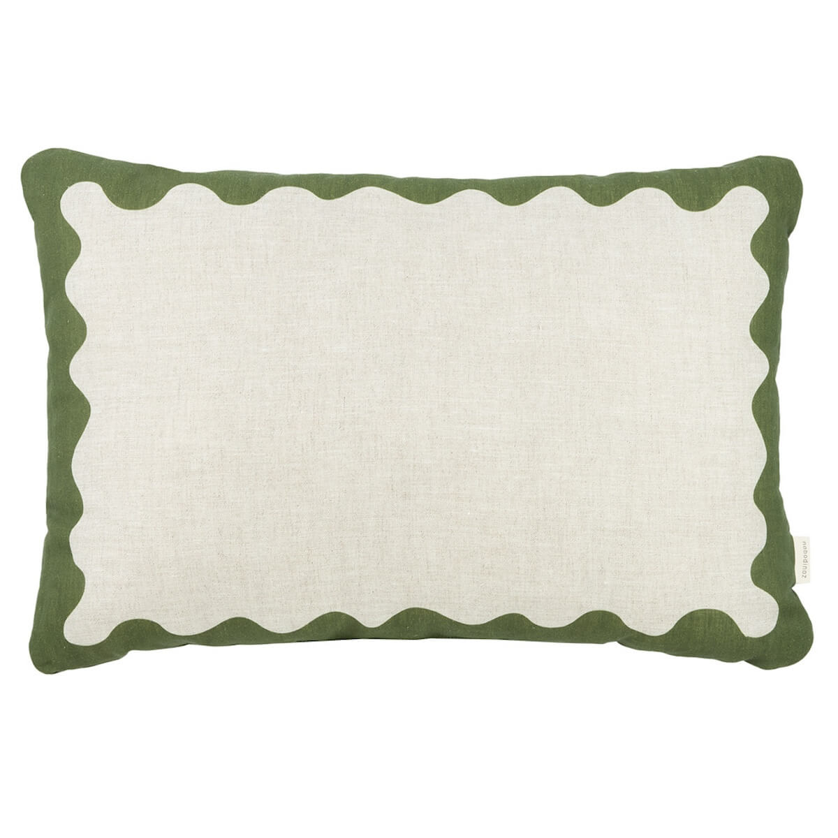 Cojín rectangular 45x30cm VIBES L Nobodinoz French Linen green