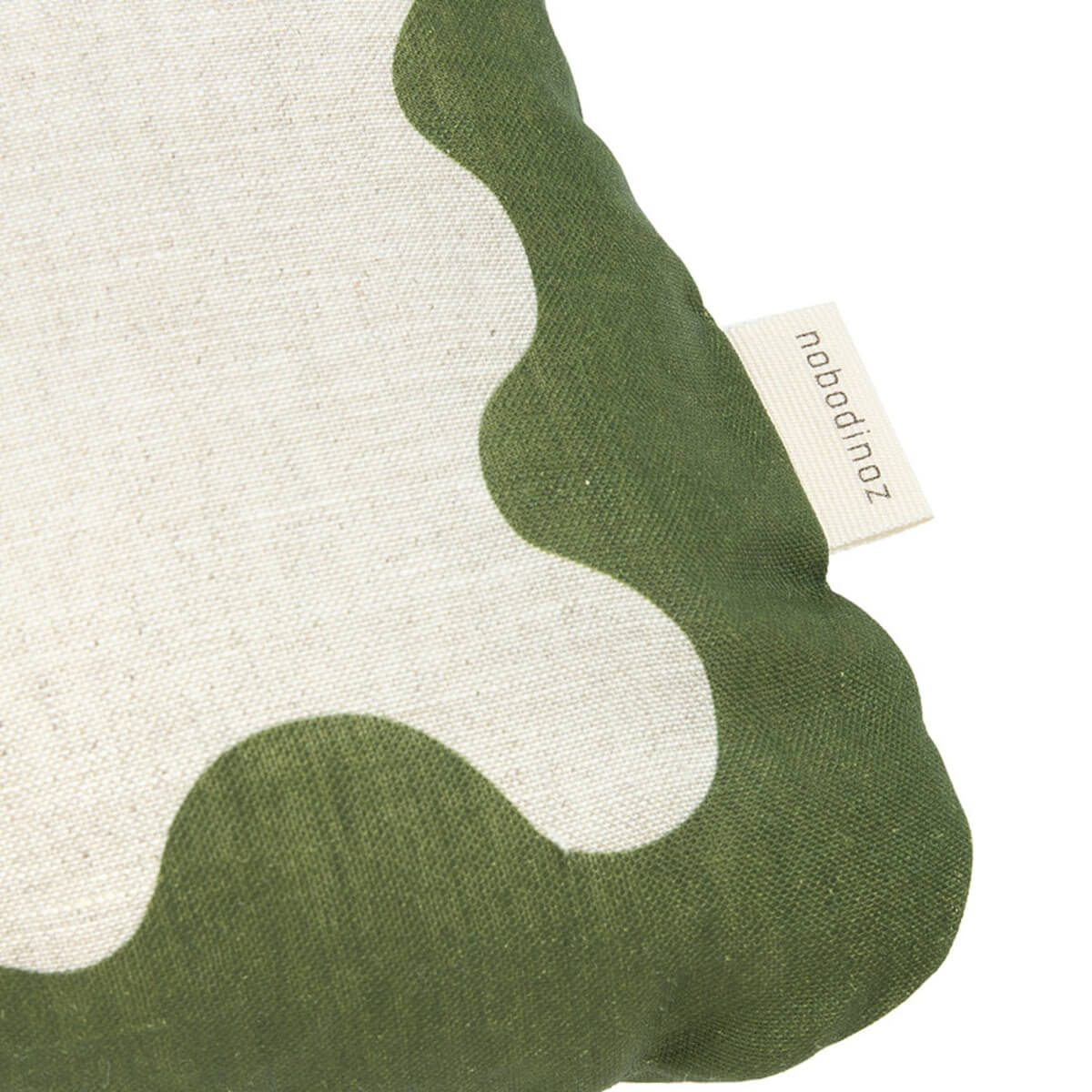 Cojín rectangular 45x30cm VIBES L Nobodinoz French Linen green