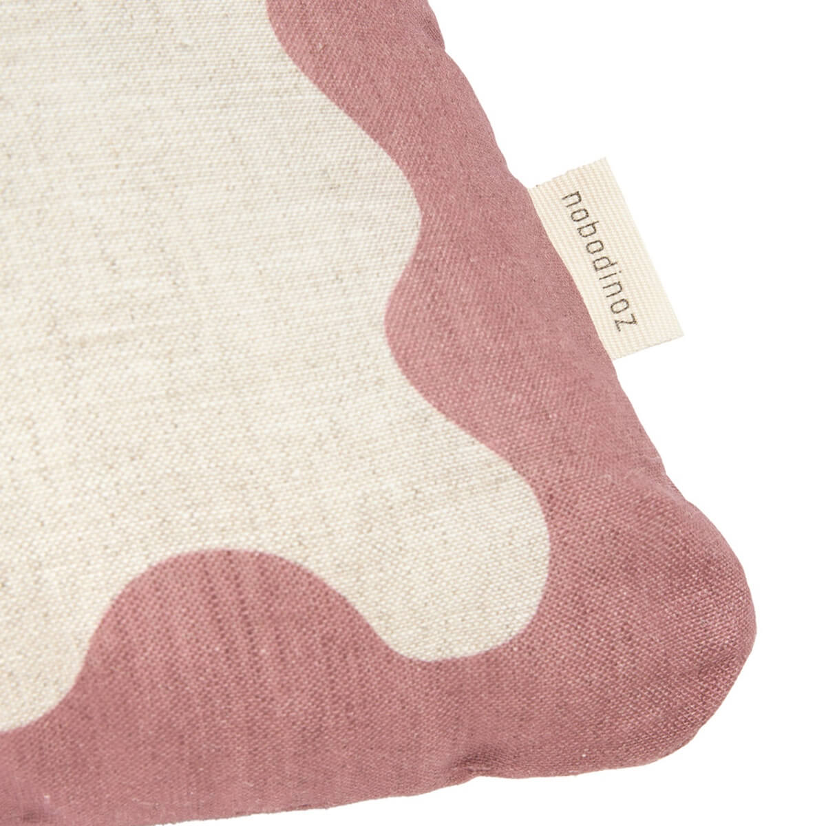 Cojín rectangular 45x30cm VIBES L Nobodinoz French Linen pink