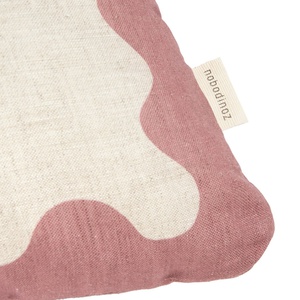 Cojín rectangular 45x30cm VIBES L Nobodinoz French Linen pink