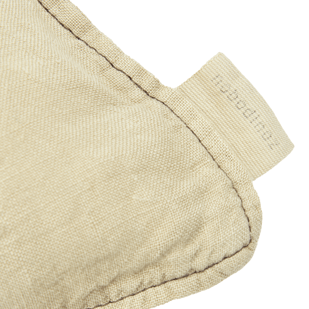 Cojín rectangular 50x30cm FRENCH LINEN Nobodinoz bordado green tea
