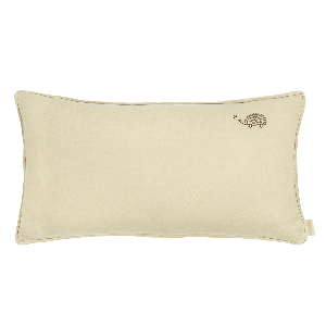 Cojín rectangular 50x30cm FRENCH LINEN Nobodinoz bordado green tea
