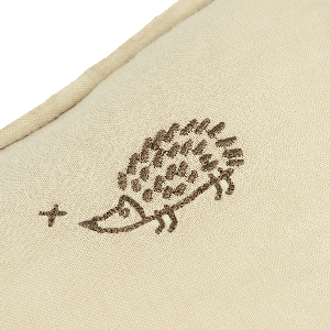 Cojín rectangular 50x30cm FRENCH LINEN Nobodinoz bordado green tea
