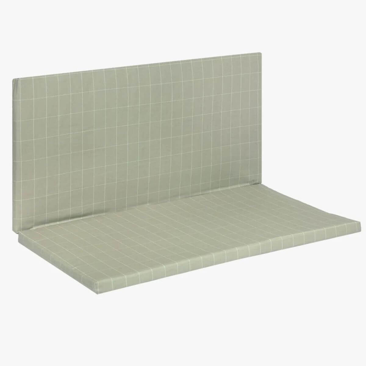 Colchoneta plegable PLAYGROUND Nobodinoz green grid