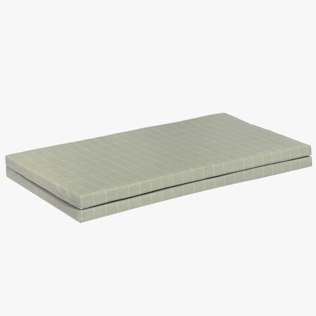 Colchoneta plegable PLAYGROUND Nobodinoz green grid