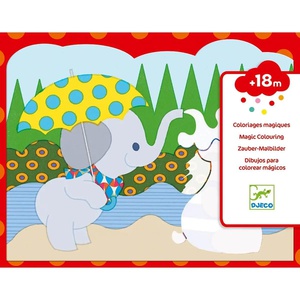 Colorear dibujos mágicos ESCONDIDO AFUERA Djeco