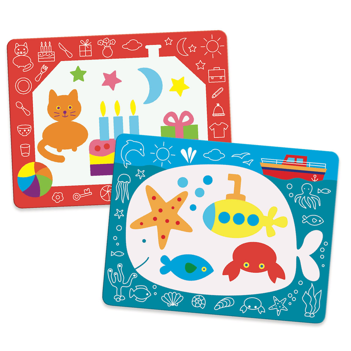 Colorear dibujos mágicos GARABATOS MÁGICOS Djeco