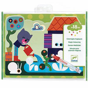 Colorear dibujos mágicos OCULTOS EN EL JARDÍN Djeco