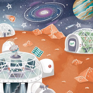 Colorear imanes VIDA ESPACIAL Hape
