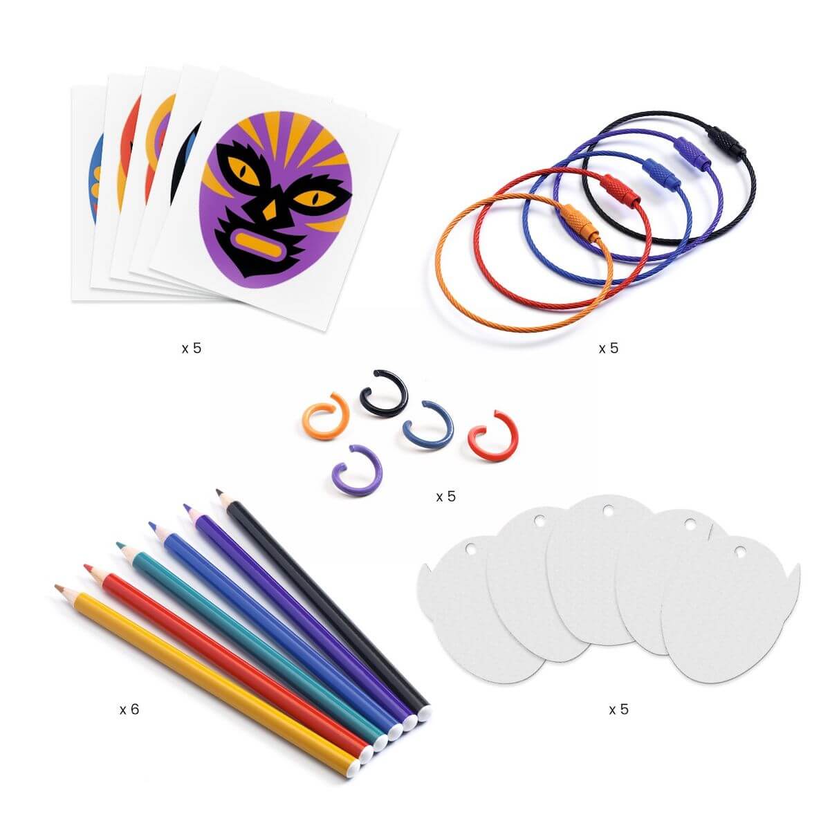 Colorear llaveros luchadores ARTISTIC PLASTIC Djeco
