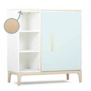 Cómoda 1 puerta 3 huecos NADO Curve acabado fresno mint