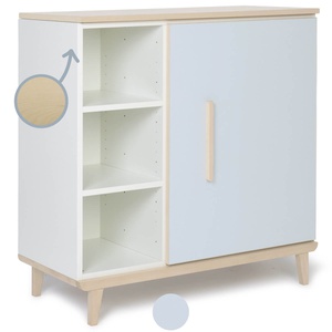 Cómoda 1 puerta 3 huecos NADO Retro acabado fresno sky blue
