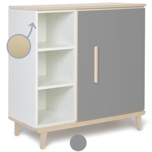 Cómoda 1 puerta 3 huecos NADO Retro acabado fresno slate grey