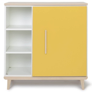 Cómoda 1 puerta 3 huecos NADO Retro acabado fresno sunshine yellow