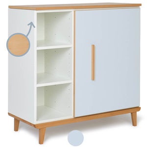 Cómoda 1 puerta 3 huecos NADO Retro acabado haya sky blue