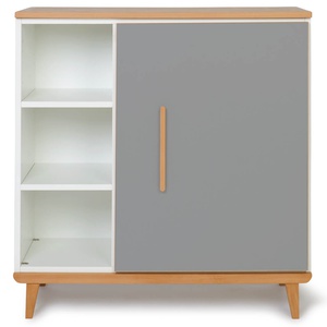 Cómoda 1 puerta 3 huecos NADO Retro acabado haya slate grey