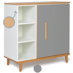 Cómoda 1 puerta 3 huecos NADO Retro acabado haya slate grey
