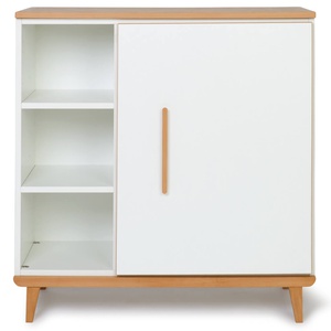 Cómoda 1 puerta 3 huecos NADO Retro acabado haya white
