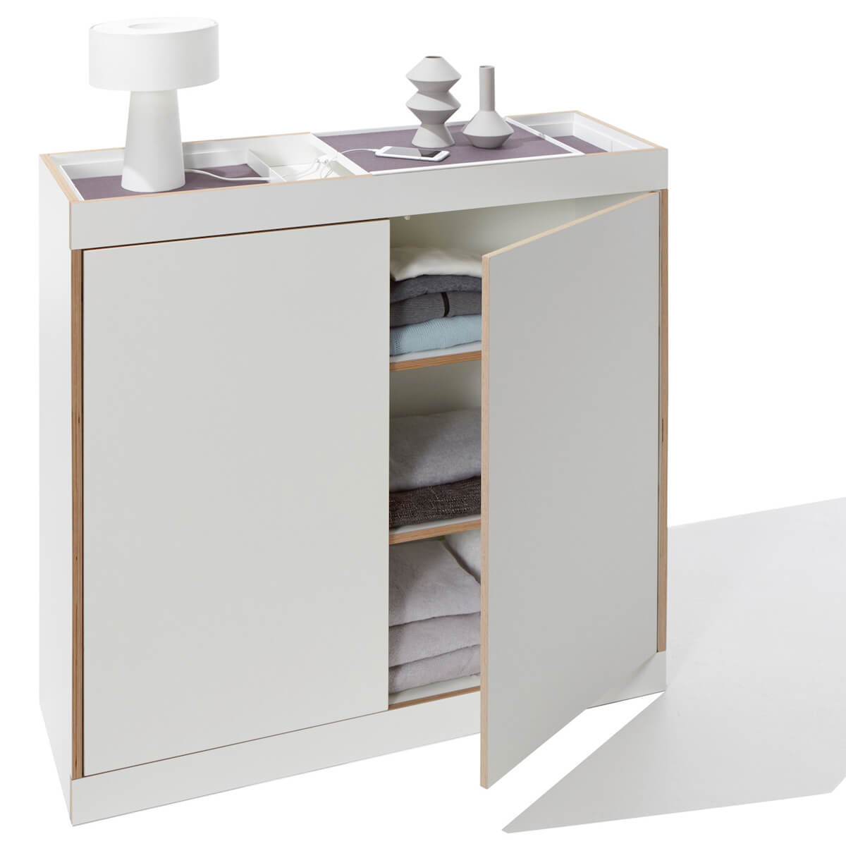 Cómoda 2 puertas FLAI Müller Small Living blanco