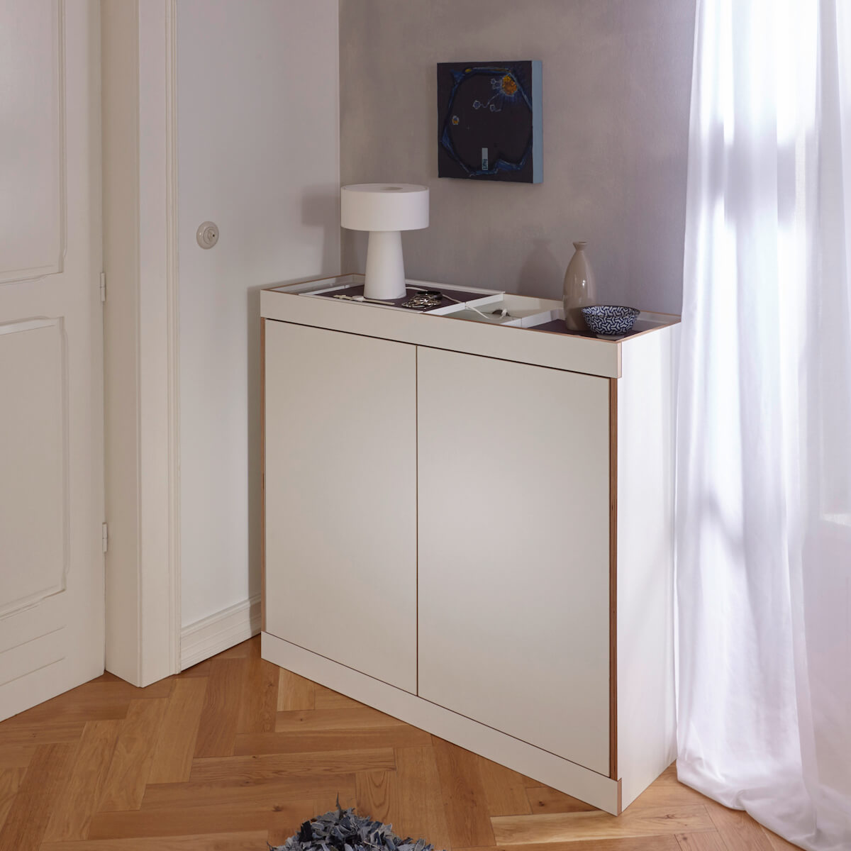 Cómoda 2 puertas FLAI Müller Small Living blanco