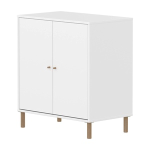Cómoda 2 puertas-patas SAGA Flexa blanco-roble
