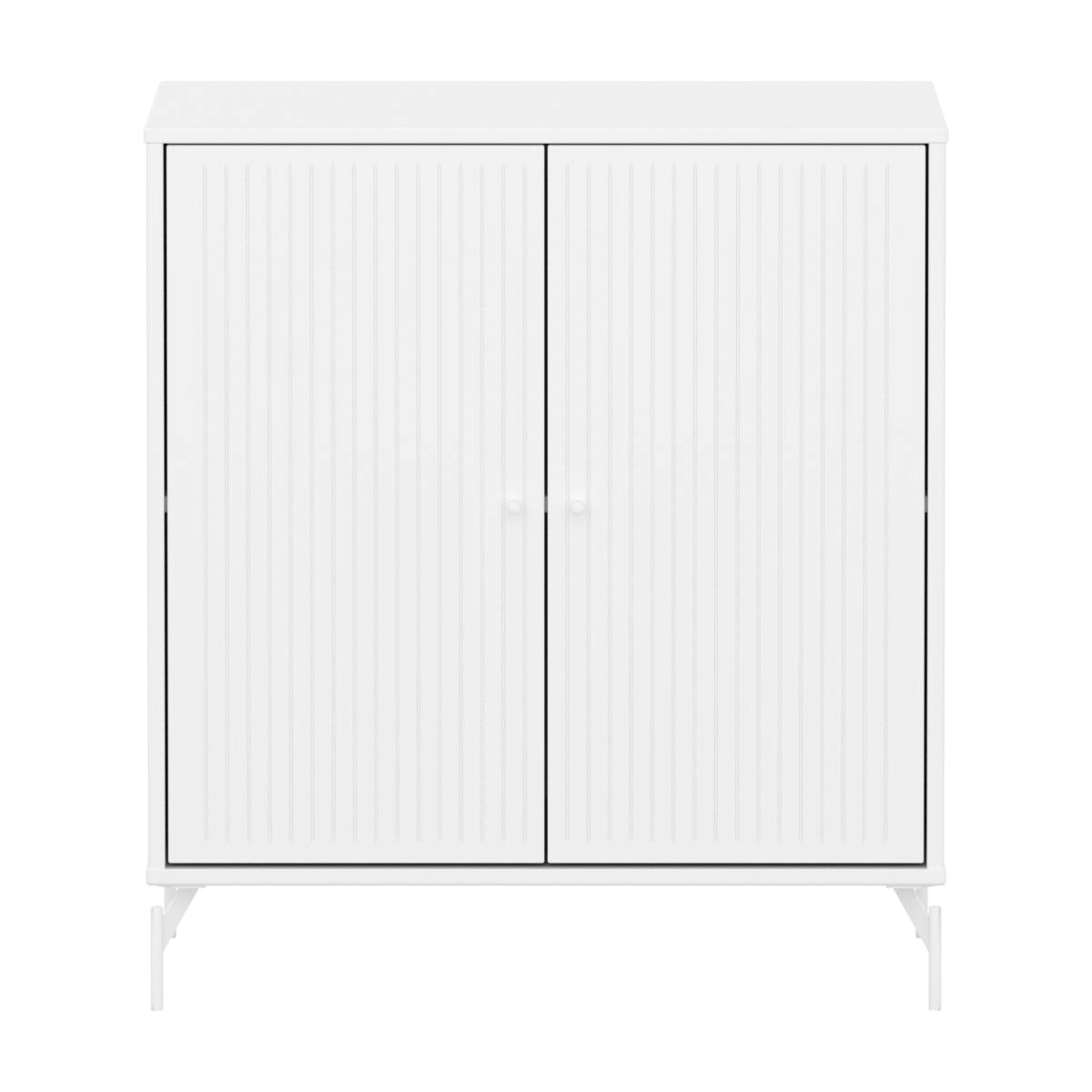 Cómoda 2 puertas ranuras-patas SAGA Flexa blanco-blanco