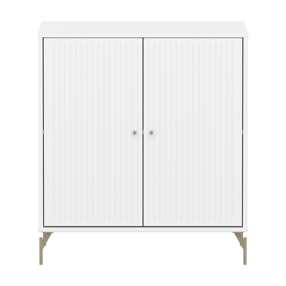 Cómoda 2 puertas ranuras-patas SAGA Flexa blanco-oat