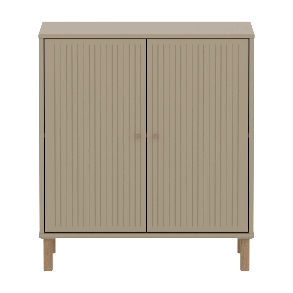 Cómoda 2 puertas ranuras-patas SAGA Flexa oat-roble