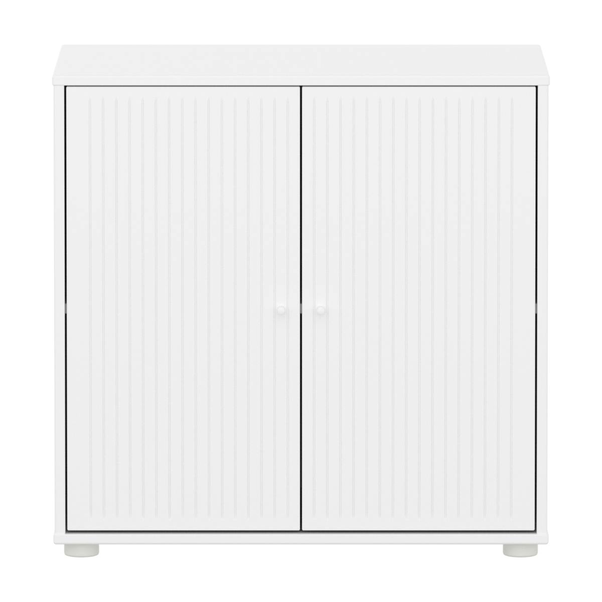 Cómoda 2 puertas ranuras SAGA Flexa blanco-blanco
