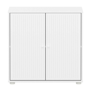 Cómoda 2 puertas ranuras SAGA Flexa blanco-blanco