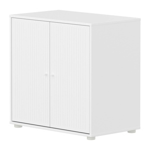 Cómoda 2 puertas ranuras SAGA Flexa blanco-blanco