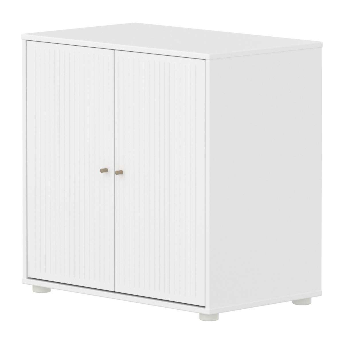 Cómoda 2 puertas ranuras SAGA Flexa blanco-oat