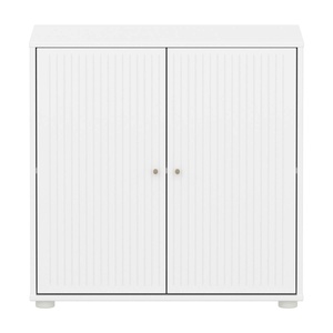Cómoda 2 puertas ranuras SAGA Flexa blanco-oat