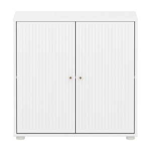 Cómoda 2 puertas ranuras SAGA Flexa blanco-roble