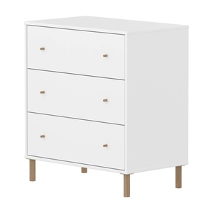 Cómoda 3 cajones-patas SAGA Flexa blanco-roble