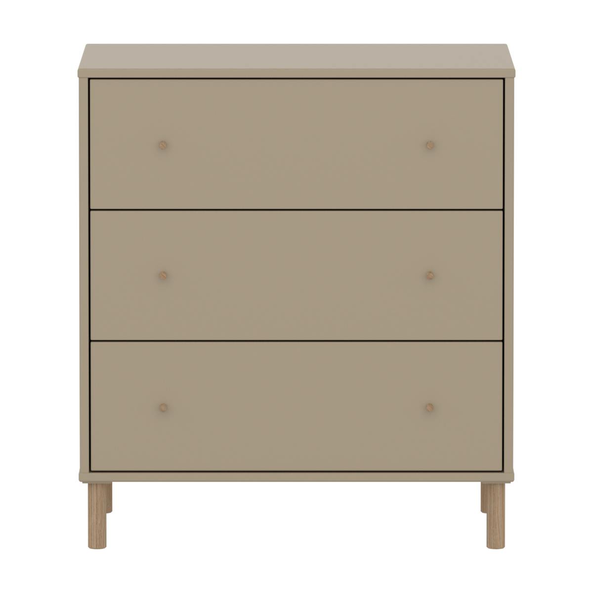 Cómoda 3 cajones-patas SAGA Flexa oat-roble