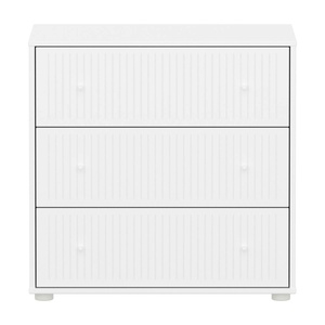 Cómoda 3 cajones ranuras SAGA Flexa blanco-blanco