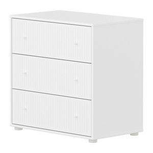 Cómoda 3 cajones ranuras SAGA Flexa blanco-blanco