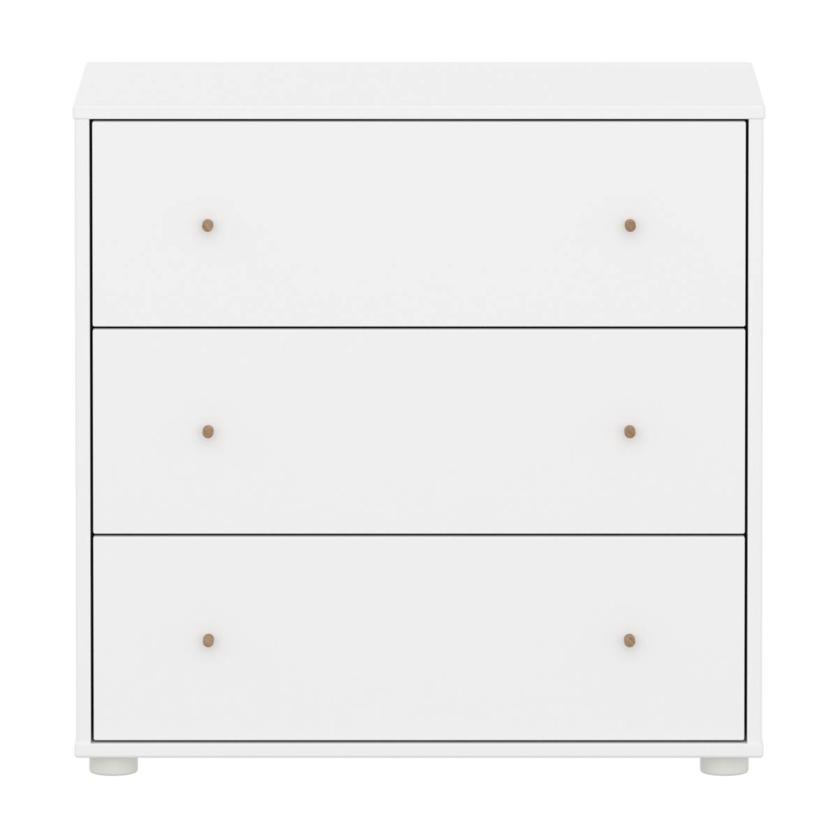 Cómoda 3 cajones SAGA Flexa blanco-roble