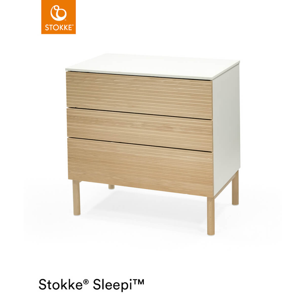 Cómoda 3 cajones SLEEPI Stokke natural