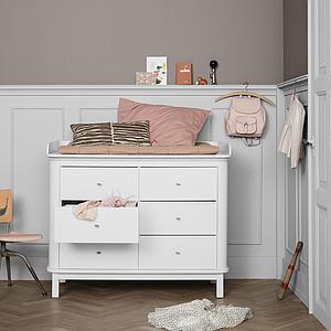 Cómoda 6 cajones cambiador xl WOOD Oliver Furniture blanco
