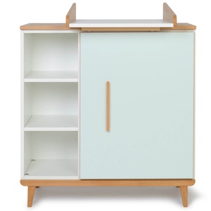Cómoda cambiador 1 puerta 3 huecos NADO Retro acabado haya mint