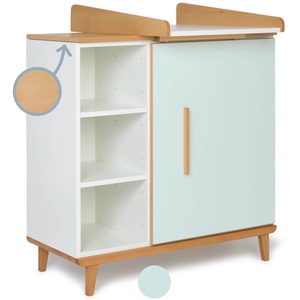 Cómoda cambiador 1 puerta 3 huecos NADO Retro acabado haya mint