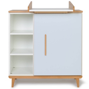 Cómoda cambiador 1 puerta 3 huecos NADO Retro acabado haya sky blue