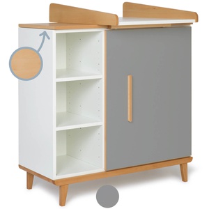 Cómoda cambiador 1 puerta 3 huecos NADO Retro acabado haya slate grey