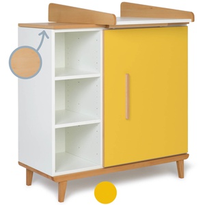 Cómoda cambiador 1 puerta 3 huecos NADO Retro acabado haya sunshine yellow