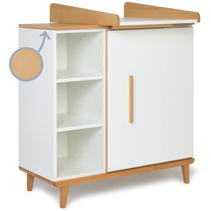 Cómoda cambiador 1 puerta 3 huecos NADO Retro acabado haya white