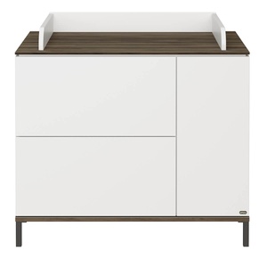 Cómoda cambiador 2 cajones 1 puerta LOVELY ALIV Yuny by Paidi off white-dark walnut