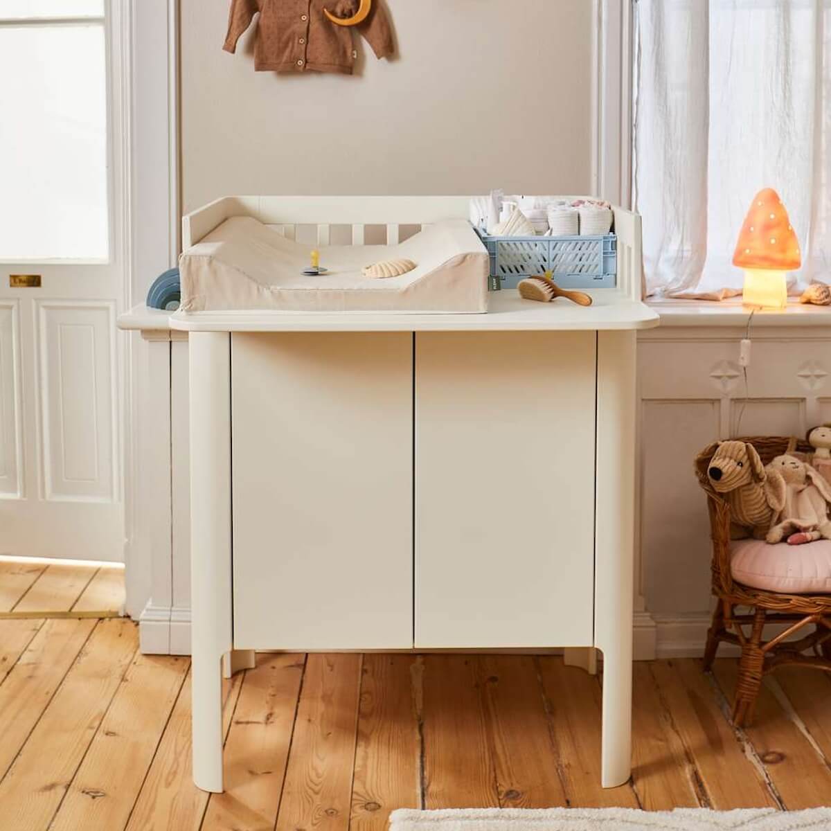 Cómoda cambiador 2 puertas NOVA Flexa crema